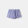 Shorts con detalle de cinturilla elástica Light blue