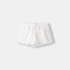 Shorts con detalle de cinturilla elástica Cream