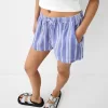 Shorts con detalle de cinturilla elástica Light blue