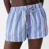 Shorts con detalle de cinturilla elástica Light blue