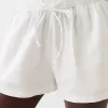 Shorts con detalle de cinturilla elástica Cream