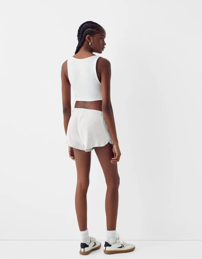Shorts de punto gofrado Grey
