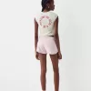 Shorts de punto gofrado Pink
