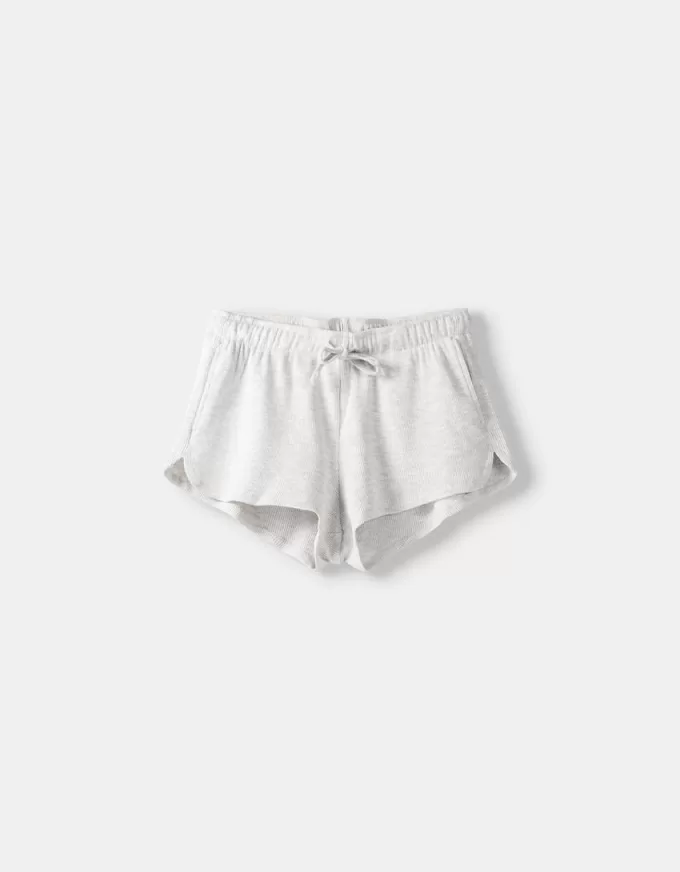 Shorts de punto gofrado Grey