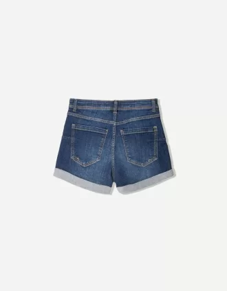 Shorts vaqueros con vuelta Blue