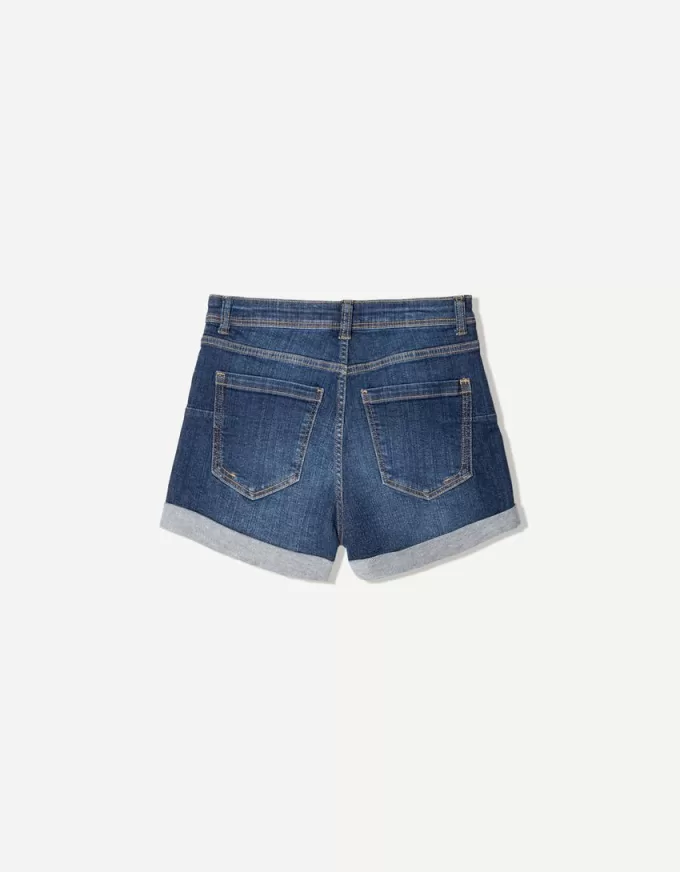 Shorts vaqueros con vuelta Blue