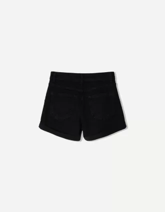 Shorts vaqueros con vuelta Black