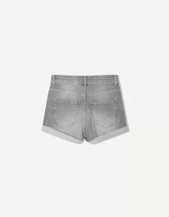 Shorts vaqueros con vuelta Grey
