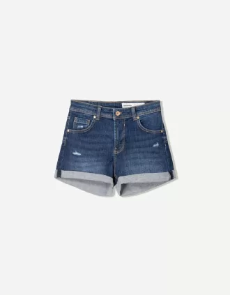 Shorts vaqueros con vuelta Blue