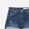 Shorts vaqueros con vuelta Blue