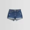 Shorts vaqueros con vuelta Blue