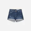 Shorts vaqueros con vuelta Blue