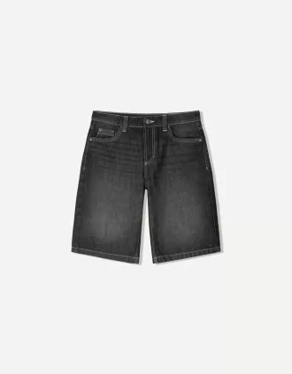 Shorts vaqueros holgados Black