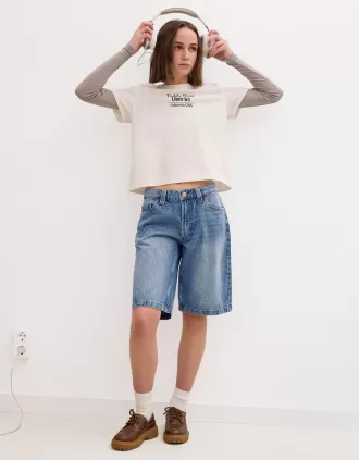 Shorts vaqueros holgados Light blue