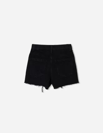 Shorts vaqueros rotos Black