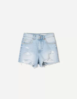 Shorts vaqueros rotos Light blue
