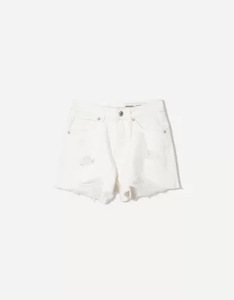 Shorts vaqueros rotos White