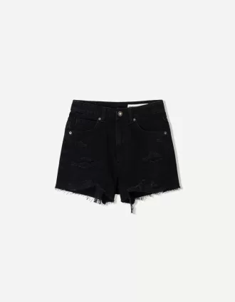 Shorts vaqueros rotos Black