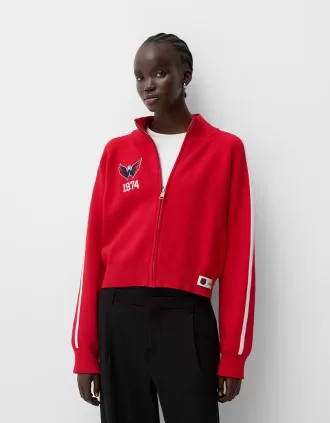Sudadera NHL con cuello alto y cremallera Red
