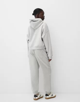 Sudadera con capucha de felpa Grey