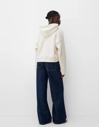 Sudadera con capucha de felpa Off white