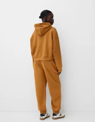 Sudadera con capucha de felpa Light Brown