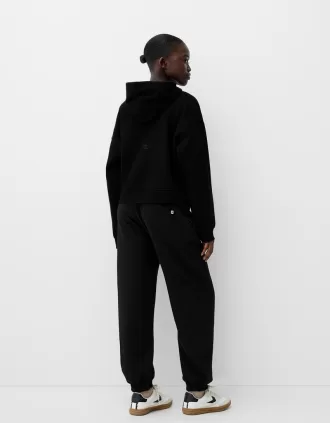 Sudadera con capucha de felpa Black