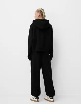 Sudadera con capucha de felpa Black