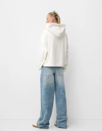 Sudadera con capucha de felpa Off white