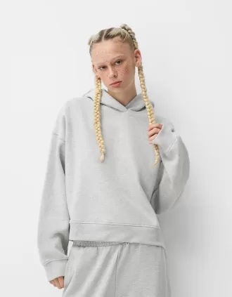 Sudadera con capucha de felpa Grey