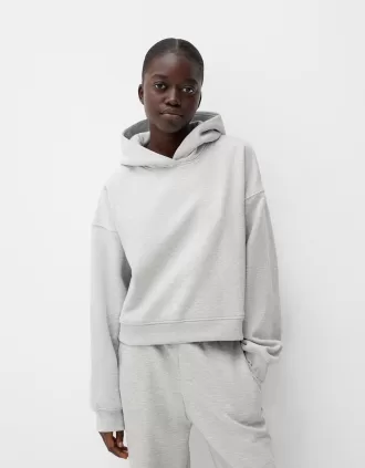 Sudadera con capucha de felpa Grey