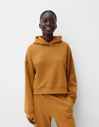 Sudadera con capucha de felpa Light Brown