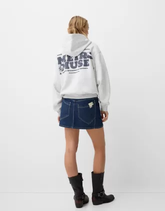 Sudadera con capucha estampada Grey