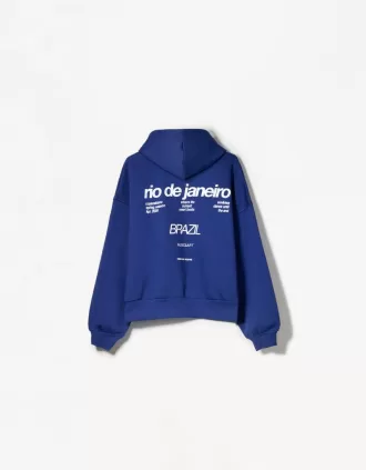 Sudadera con capucha estampada Blue