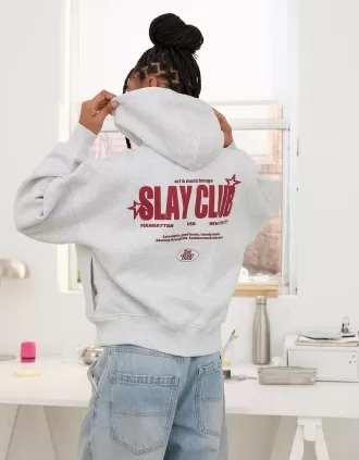 Sudadera con capucha estampada Grey