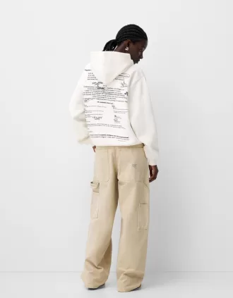Sudadera con capucha estampada Off white