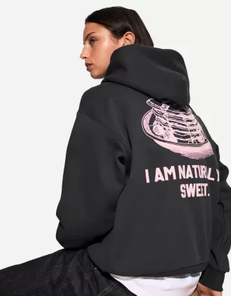 Sudadera con capucha estampada Dark grey