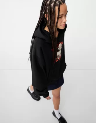 Sudadera con capucha estampada Black