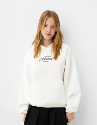 Sudadera con capucha estampada Off white