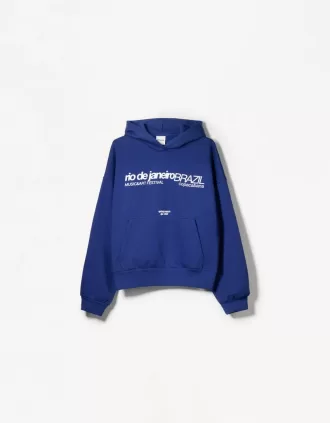 Sudadera con capucha estampada Blue