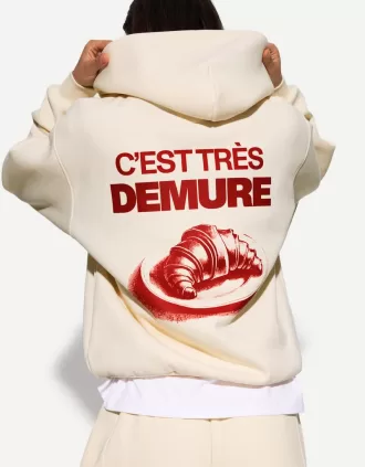 Sudadera con capucha estampada Cream