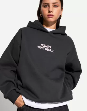 Sudadera con capucha estampada Dark grey