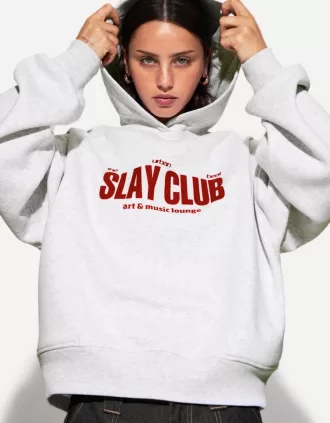 Sudadera con capucha estampada Grey