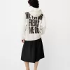 Sudadera con capucha estampada y cremallera Off white