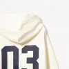 Sudadera con capucha estampada y cremallera Mustard