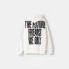 Sudadera con capucha estampada y cremallera Off white