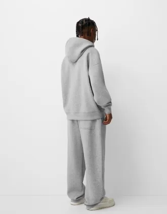Sudadera con capucha y cierre boxy Grey