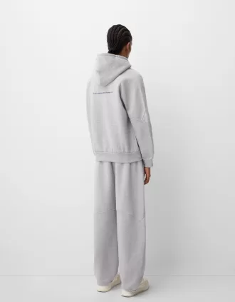 Sudadera con capucha y corte cuadrado con estampado Pan Am Grey