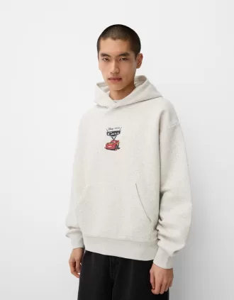 Sudadera con capucha y corte cuadrado de Cars Grey
