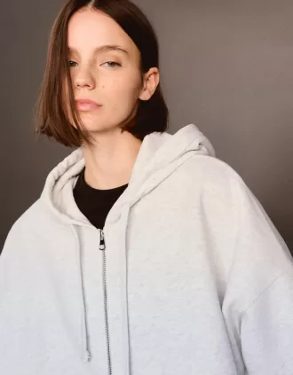 Sudadera con capucha y cremallera Grey